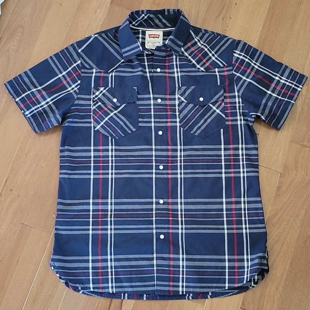 Levi's Men's Blue Plaid Shirt